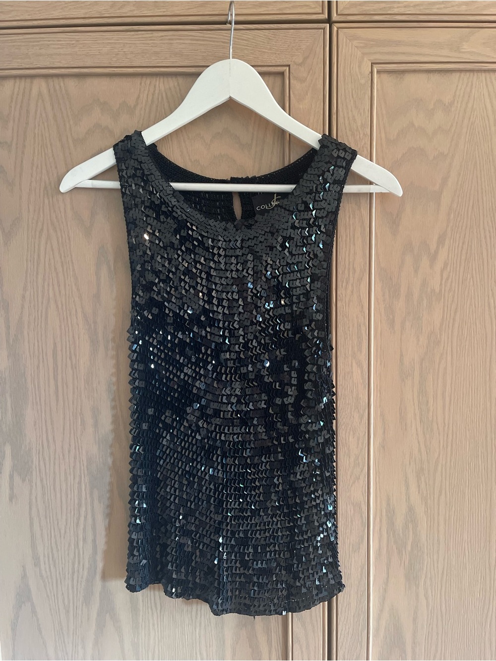 JS Collections Black Sequin Sleeveless Camisole